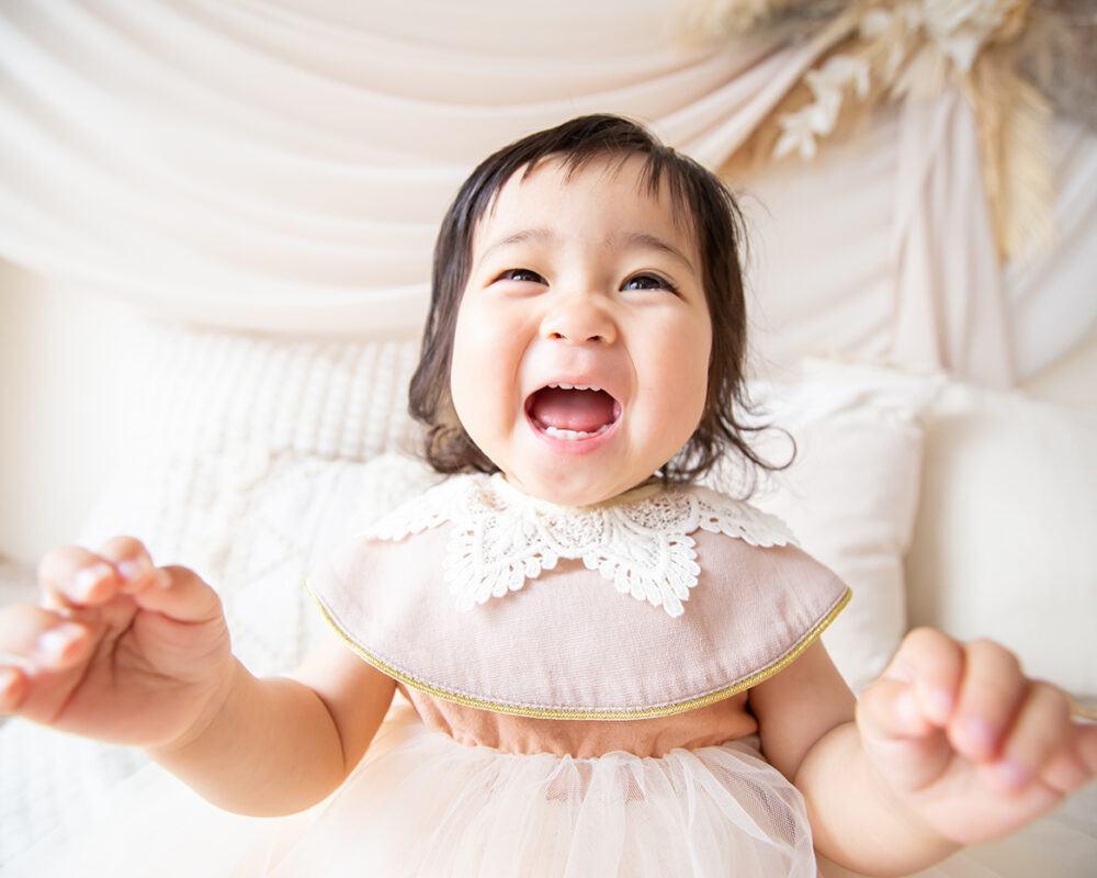 楽しみながら撮影_1歳バースデーフォト(フォトスタジオふみる)