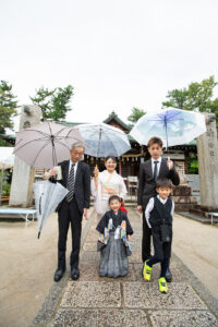 家族写真_吹田_江坂神社_七五三