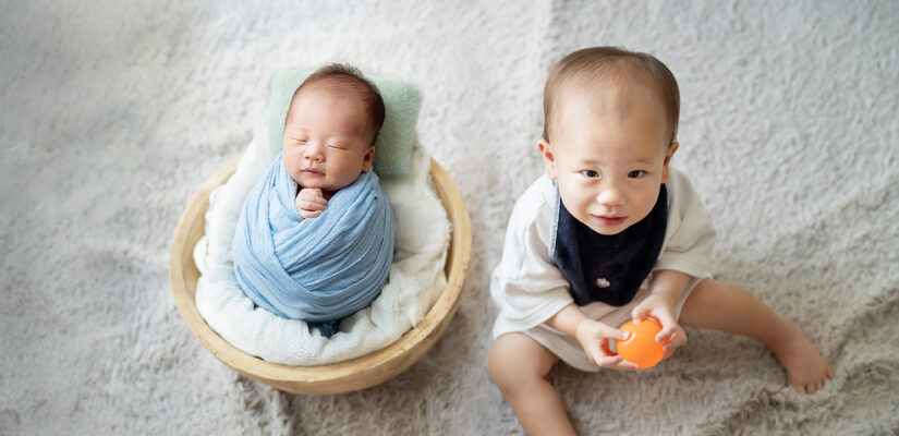 吹田ニューボーンフォト｜兄弟写真｜ふみる