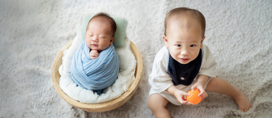 吹田ニューボーンフォト｜兄弟写真｜ふみる