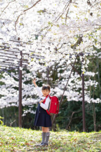 大阪・北摂・豊中/服部緑地公園/ランドセル撮影/桜撮影